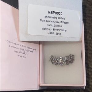 Silver Cluster Diamond Ring